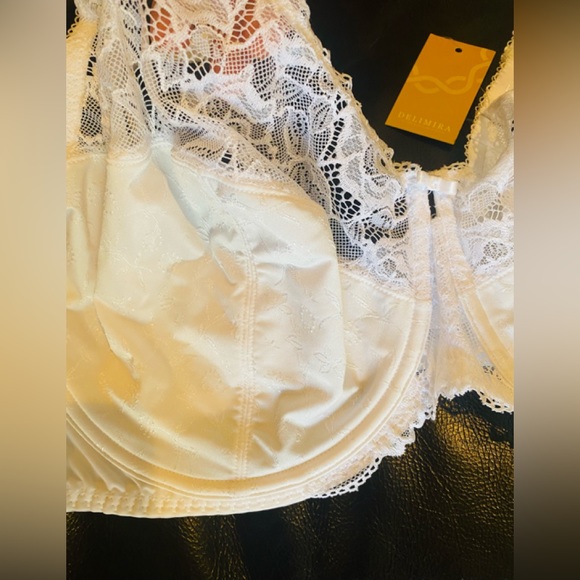Delimira bra women white minimizer bra sz# 46F NWT - Picture 3 of 11